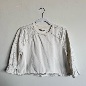ba&sh Cream Lace Detail Blouse
